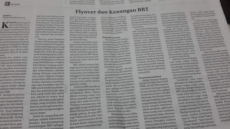 Flyover dan Kenangan BRT